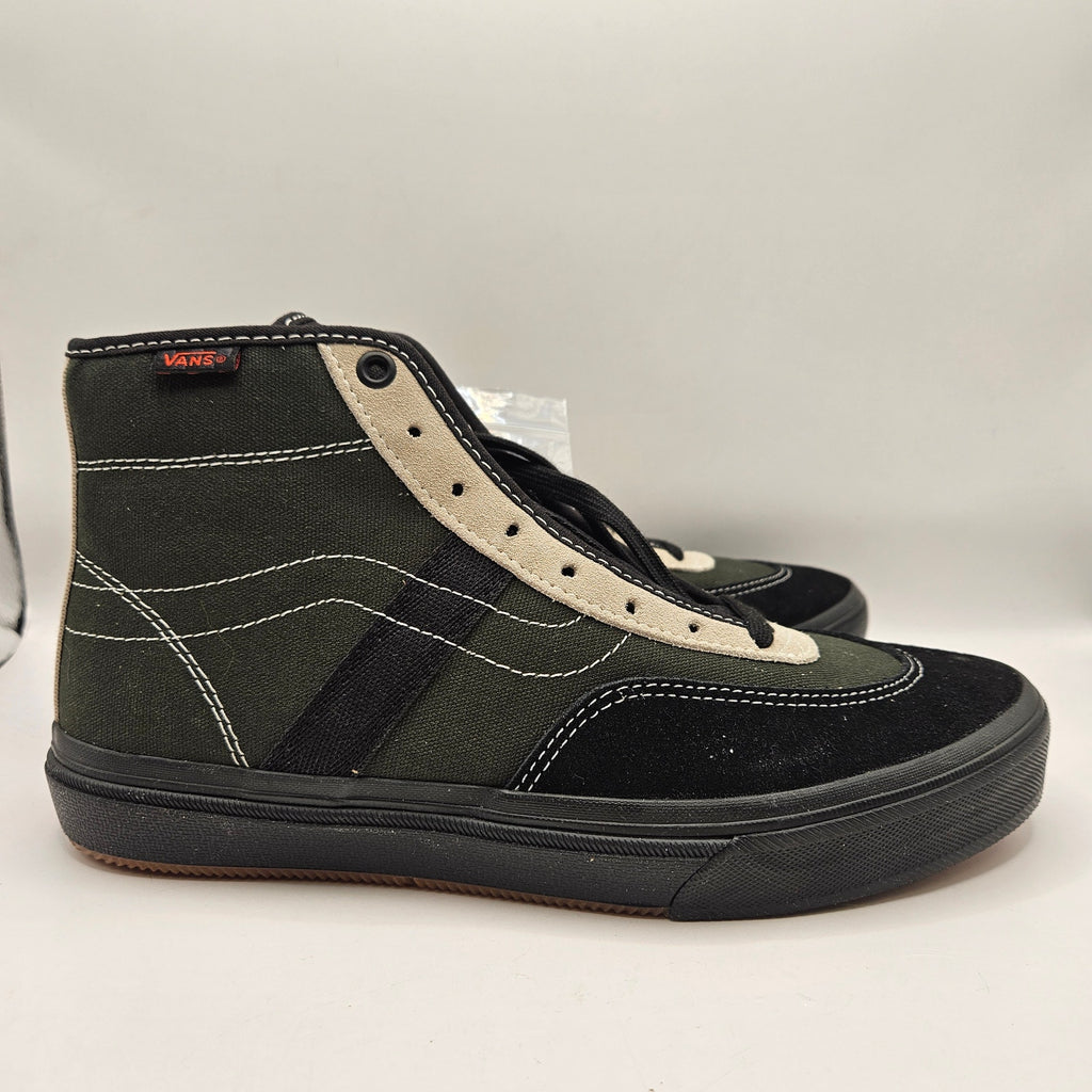 VANS MEN'S 8 GILBERT CROCKETT HI FOREST BLACK SKATE SHOE NWOB