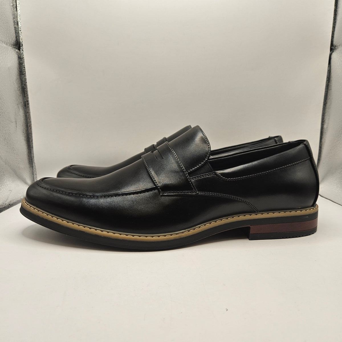 NUNN BUSH MEN'S 14 CARMELO MOC TOE SLIP ON BLACK DRESS SHOES 81512-001 NWOB