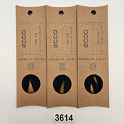 LOT OF 3 - ECCO PREMIUM LACES 120CM BLACK SPORTY ROUND LACE NIB 1X3PAIRS
