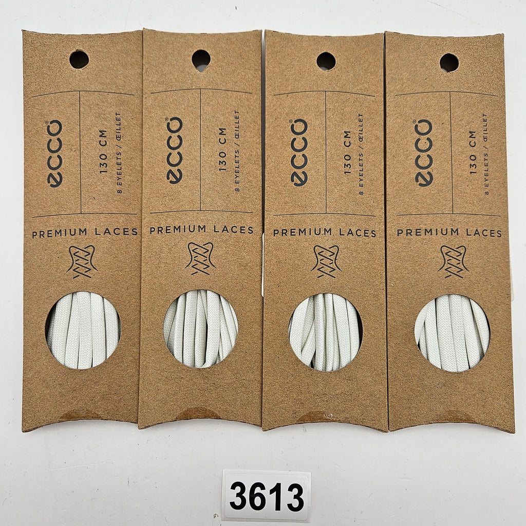 LOT OF 4 - ECCO PREMIUM LACES 130CM OFF WHITE SOFT 7 NIB 1X4 PAIR