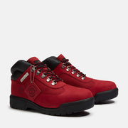 TIMBERLAND MEN'S 10.5 FIELD BOOT MID LACE WATERPROOF DARK RED NUBUCK