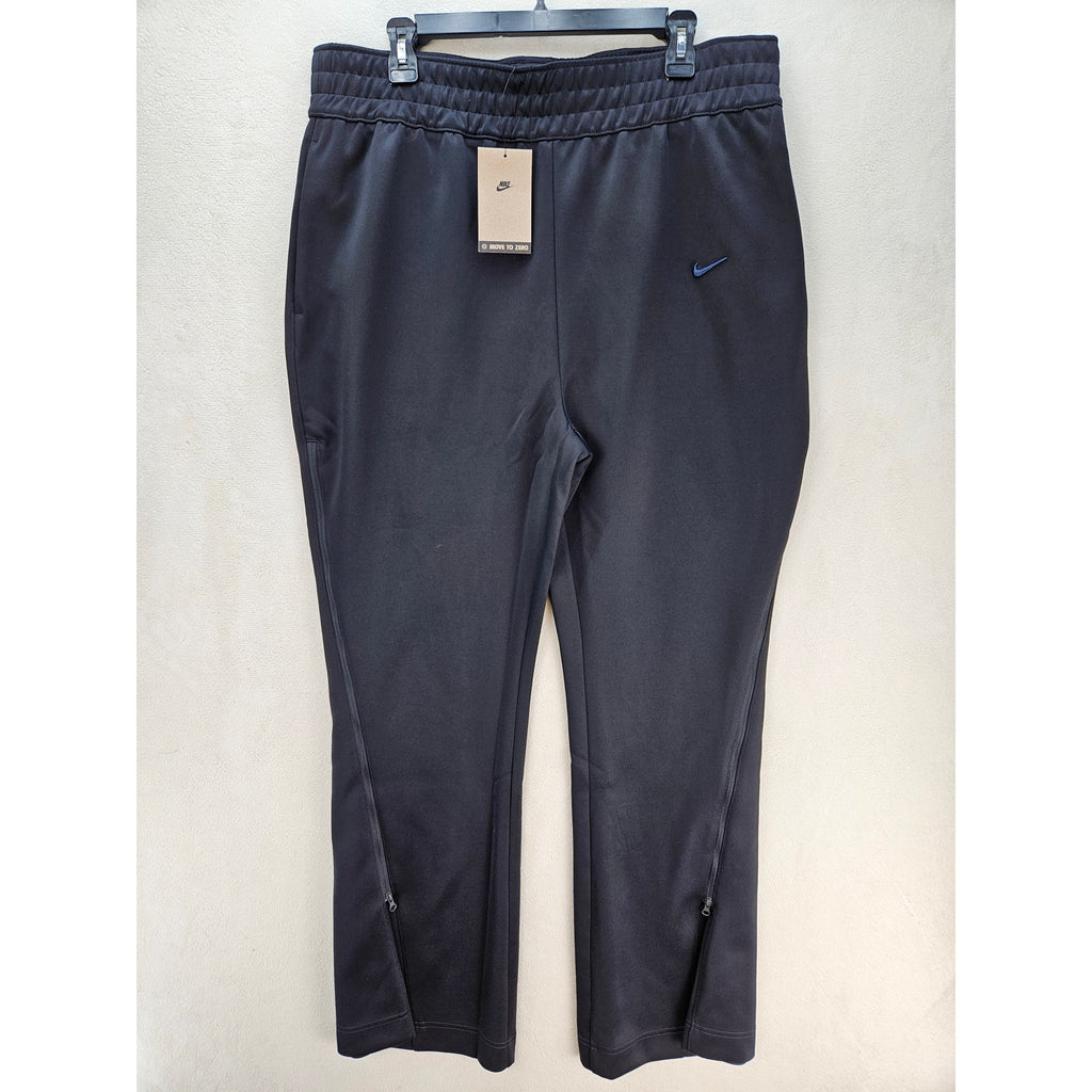 NIKE WOMEN'S XL SPORTSWEAR MID RISE FLARE ZIP PANTS BLACK FN1889-010 NWT