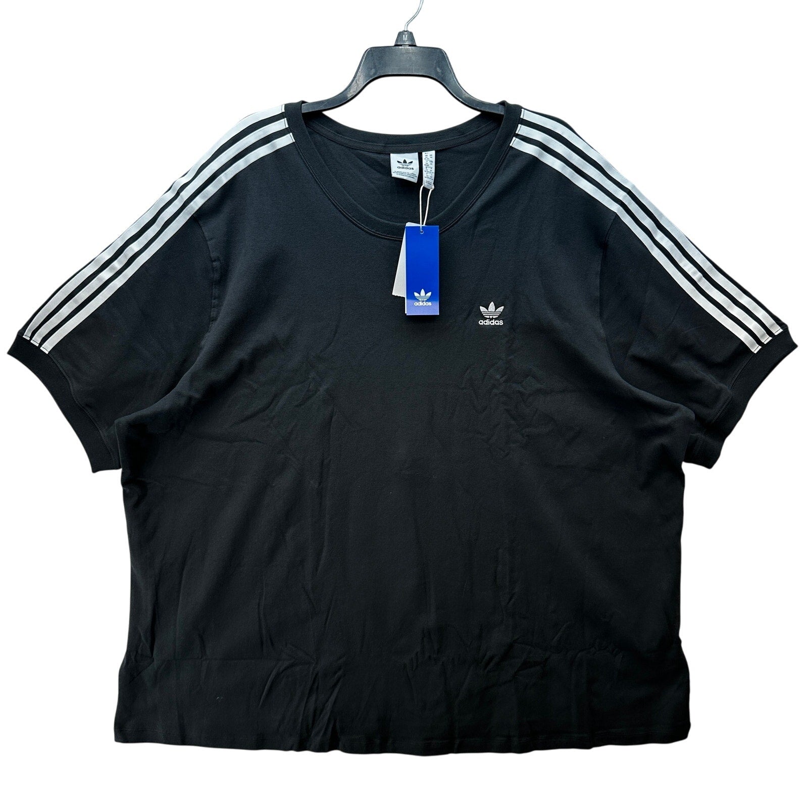 Adidas Womens 4X Plus Size Original Black Tee Shirt XXXXL