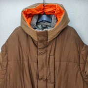 UGG KRISTIAN SIZE L/XL CONVERTIBLE PUFFER COAT BROWN SHERPA LINED HOODED JACKET