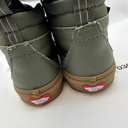 VANS Men's 7.5 MTE Sk8 Hi Military Green/Gum Outsole Primaloft