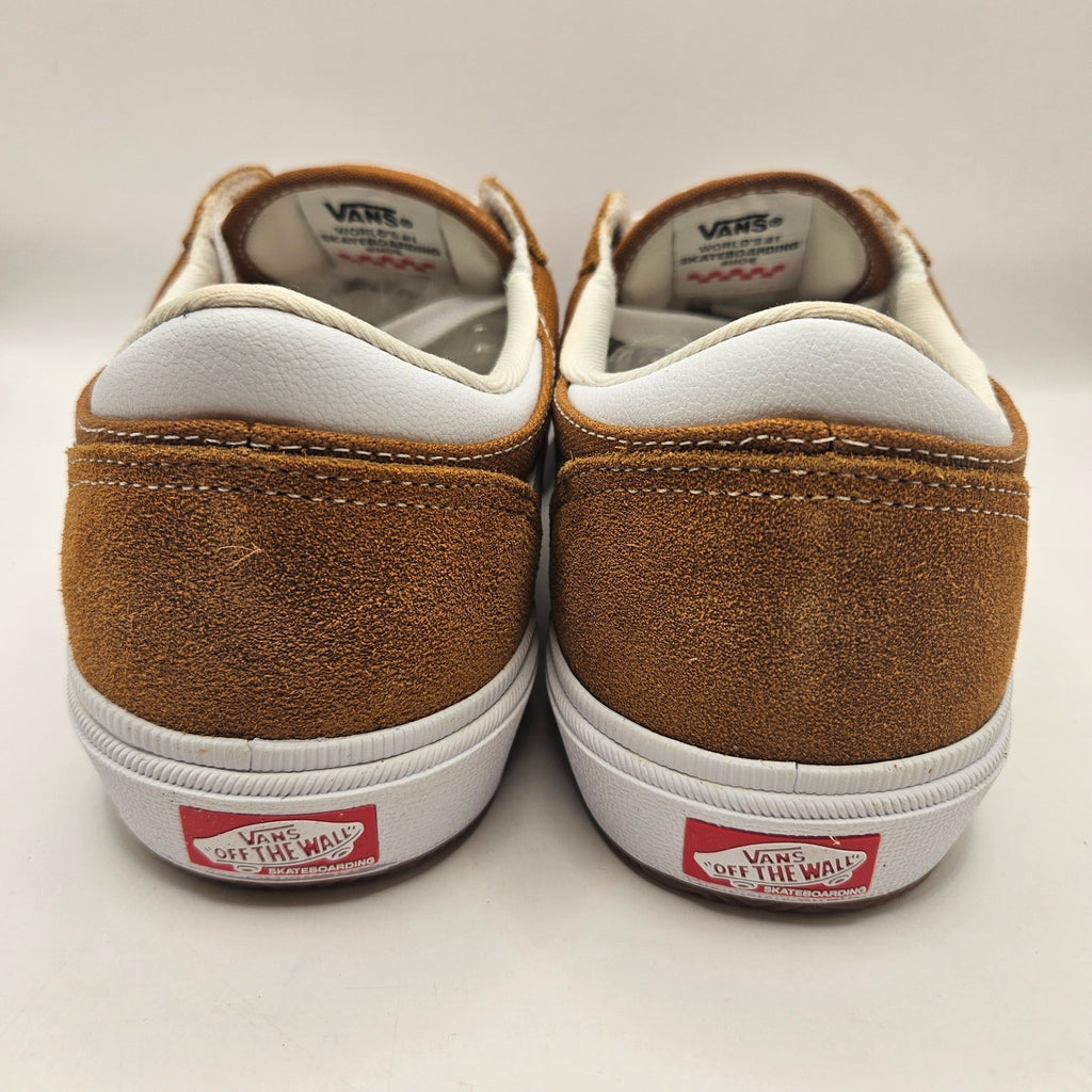 VANS MEN'S 10 GILBERT CROCKETT SKATE SHOES GOLDEN BROWN CANVAS POPCUSH NWOB