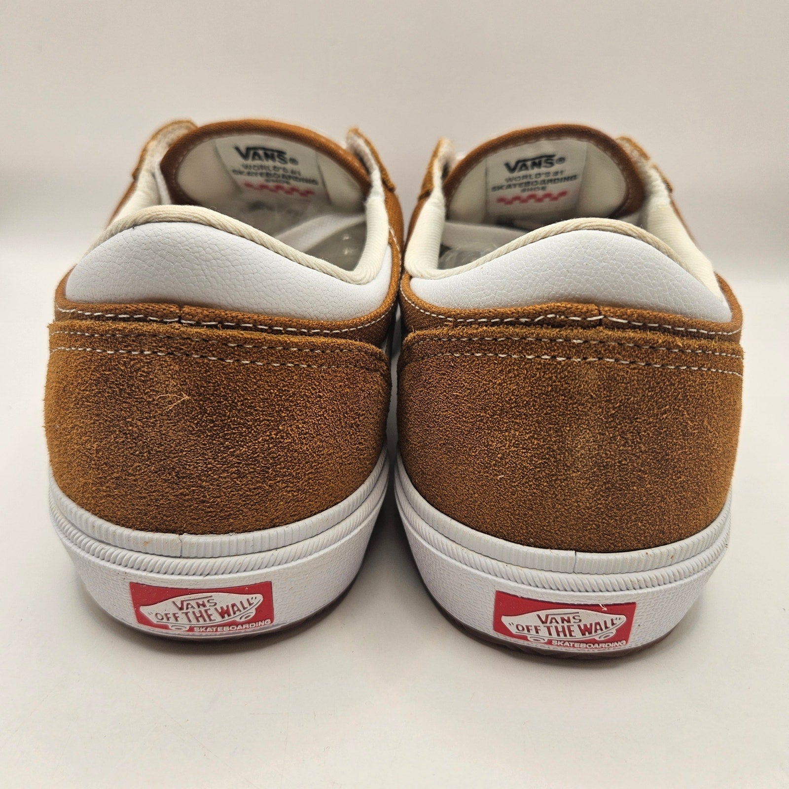 VANS MEN'S 10 GILBERT CROCKETT SKATE SHOES GOLDEN BROWN CANVAS POPCUSH NWOB