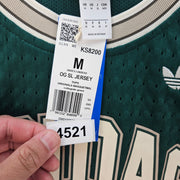 ADIDAS MEN'S MEDIUM ORIGINALS TREFOIL GREEN TANK SIDELINE JERSEY KG8200 THICK