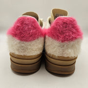 ADIDAS ORIGINALS WOMEN'S 9 GAZELLE BOLD CREAM WHITE PINK FUR PLATFORM JS3908