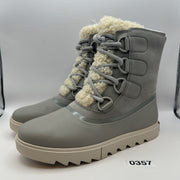 SOREL Women's 10 JOAN OF ARCTIC NEXT LITE Gray/White Fur Waterproof