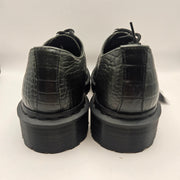 DR MARTENS WOMEN'S 8 BEX STEEL TOE LEATHER SHOES LACE UP NWOB BLACK
