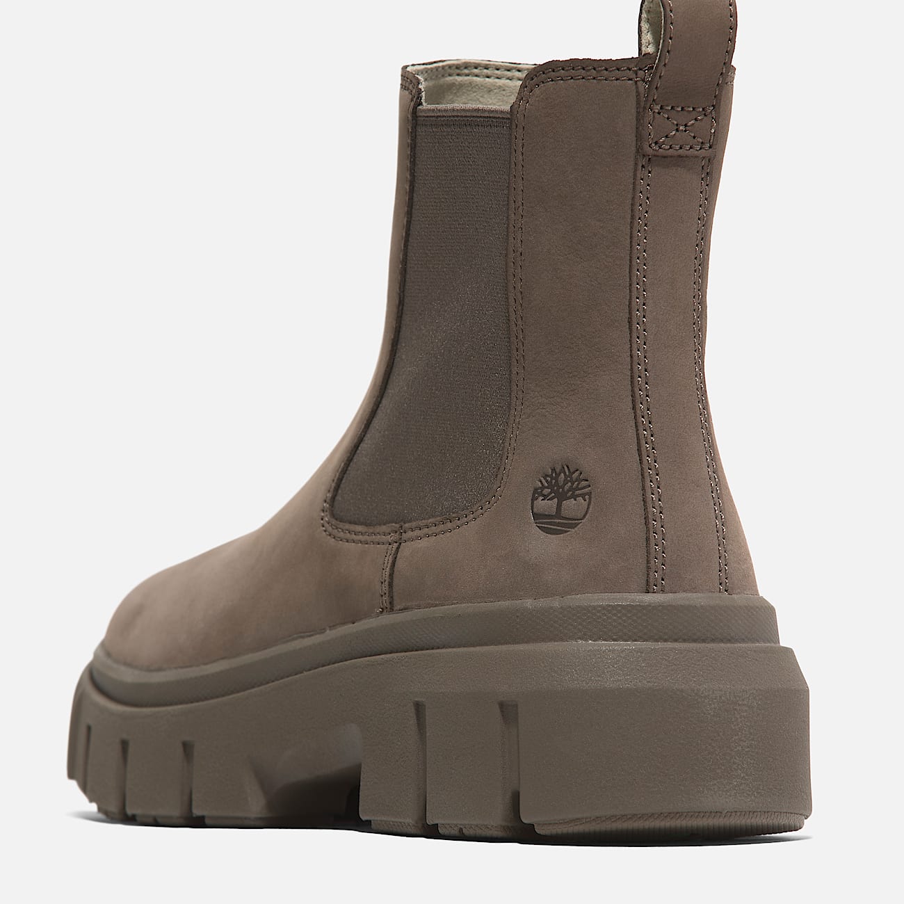 TIMBERLAND WOMEN'S 9.5 GREYFIELD MID CHELSEA BOOT MEDIUM BROWN NUBUCK