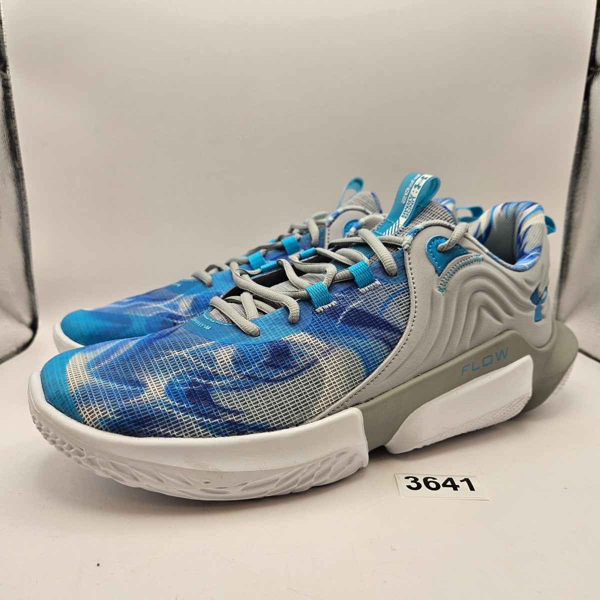 UNDER ARMOUR MEN'S 13 FLOW FUTR X 2 BLUE GRAY BASKETBALL SHOES NWOB 3027166-100