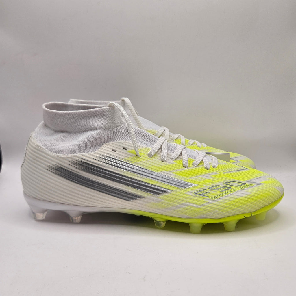 ADIDAS WOMEN'S 10 F50 SPARKFUSION LEAGUE SOCCER CLEATS FG AG WHITE NWOB JP8350