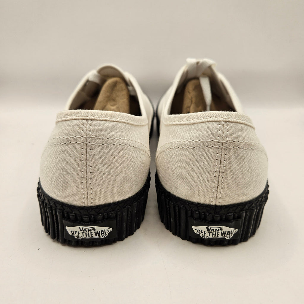 VANS WOMEN'S 9 AUTHENTIC CREEPER CORE WHITE BLACK SOLE GRUNGE LOW TOP NWOB