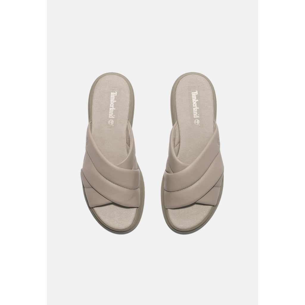 TIMBERLAND WOMEN'S 9.5 LONDON VIBE SLIDE LIGHT TAUPE FULL GRAIN NIB
