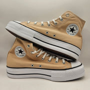 CONVERSE WOMEN'S 11 CTAS LIFT HI PLATFORM TRUE COASTAL DUNE A11874F NWOB