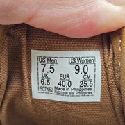 VANS M7.5 W9 OLD SKOOL WOVEN LEATHER BROWN TAN LOW TOP SNEAKER NWOB