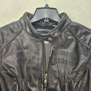 HARLEY DAVIDSON WOMEN'S XL CAFE RACER MODULAR LEATHER JACKET BLK 98019-23VW