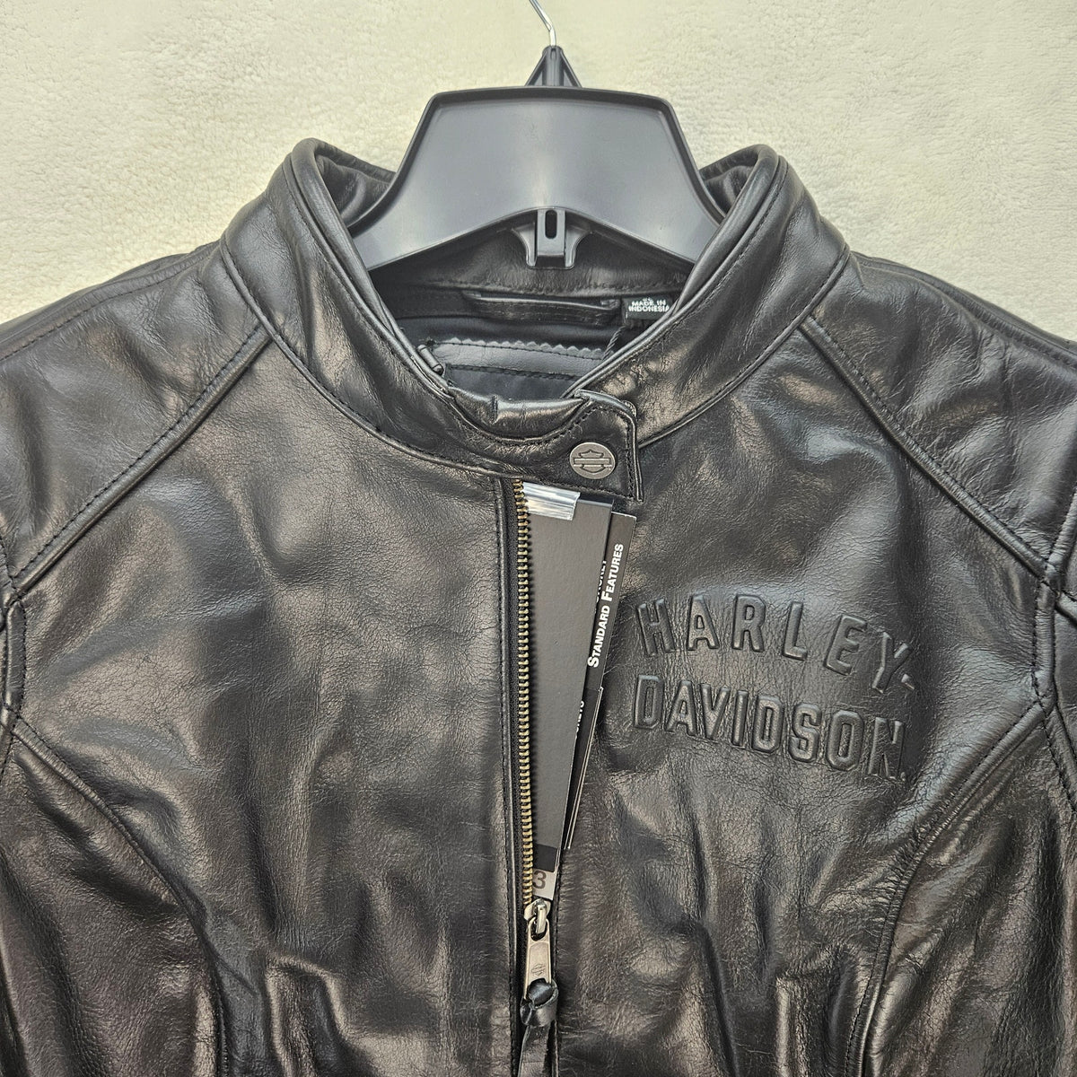 HARLEY DAVIDSON WOMEN'S XL CAFE RACER MODULAR LEATHER JACKET BLK 98019-23VW