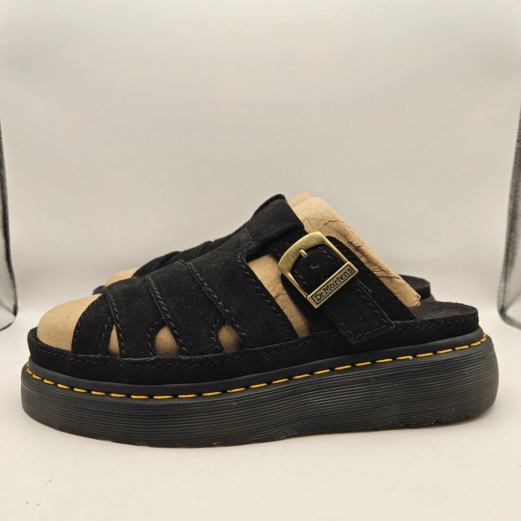DR MARTENS MEN'S 9 MAXXY SLIDE SUPER SOFT SUEDE AGED BUCKLE NWOB