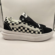 VANS MEN'S 11.5 COMFYCUSH OLD SKOOL OVERT CHECKERBOARD BLACK WHITE