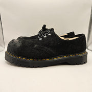 DR MARTENS MEN'S 10 BLACK BEX EXPOSED ST STEEL TOE 1461 OXFORD SHOES SUEDE