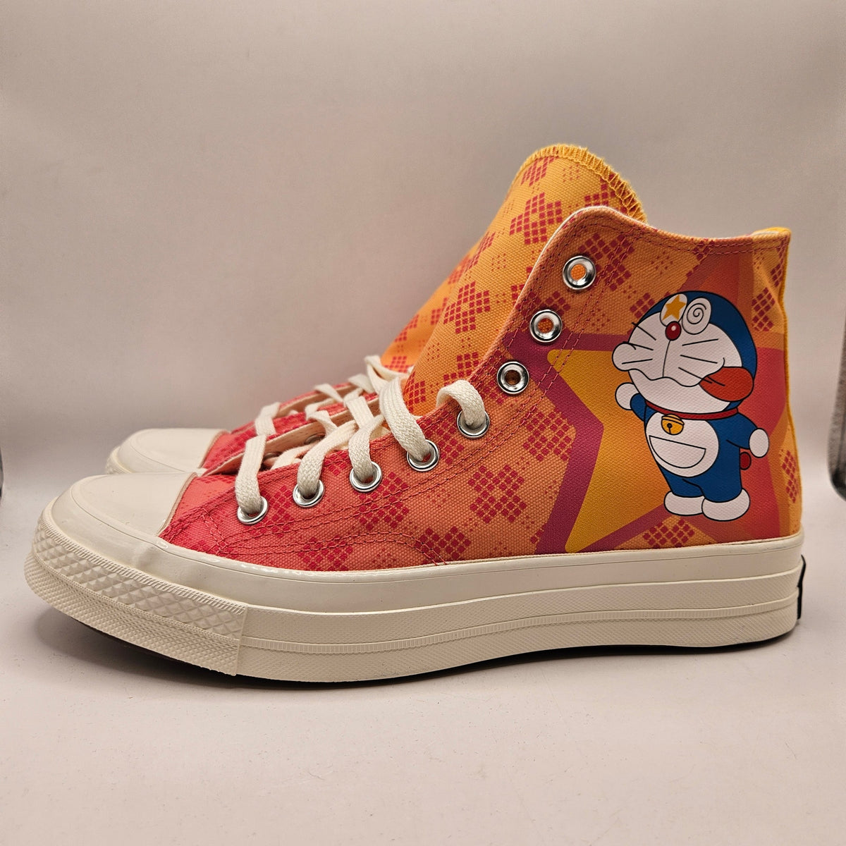 CONVERSE MEN'S 8.5 CHUCK 70 HIGH DORAEMON PINK A15790C CANVAS SNEAKER