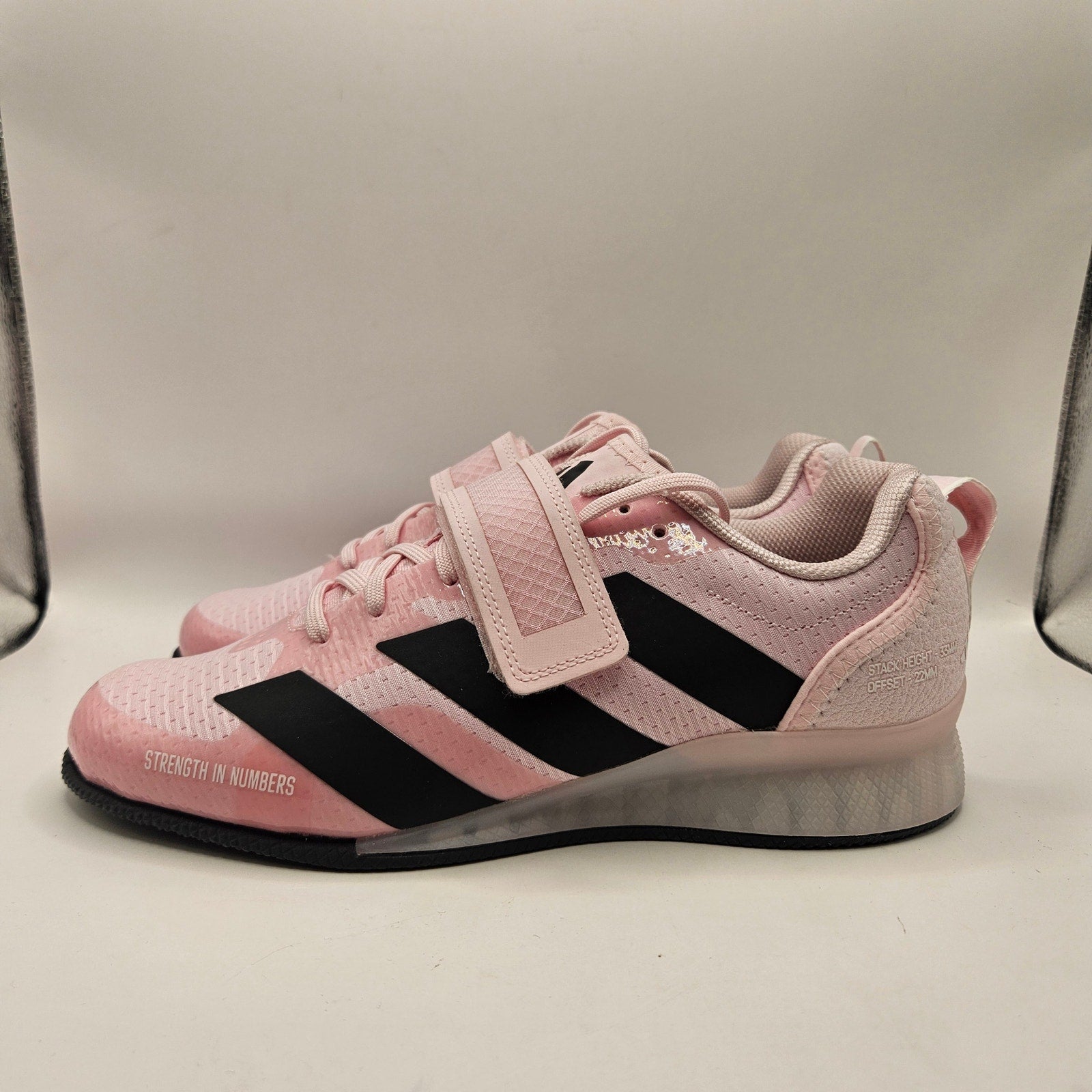 ADIDAS MEN'S 8.5 ADIPOWER 3 JP9873 WEIGHTLIFTING SHOES PINK BLACK NWOB