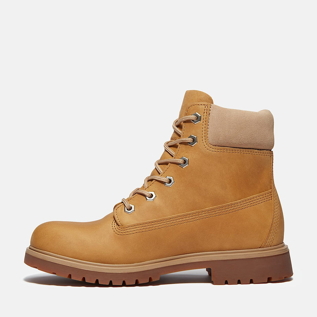 TIMBERLAND WOMEN'S 7 PREMIUM 25 WP 6 INCH LACE UP WP WHEAT FULL GRAIN BOOT