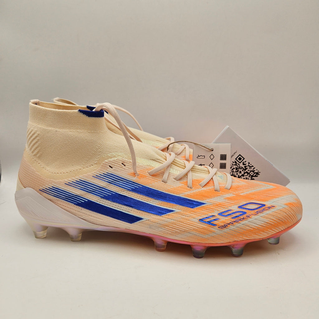 ADIDAS W8.5 F50 SPARKFUSION ELITE MID FG AG ORANGE SOCCER CLEATS JH7647 NWOB