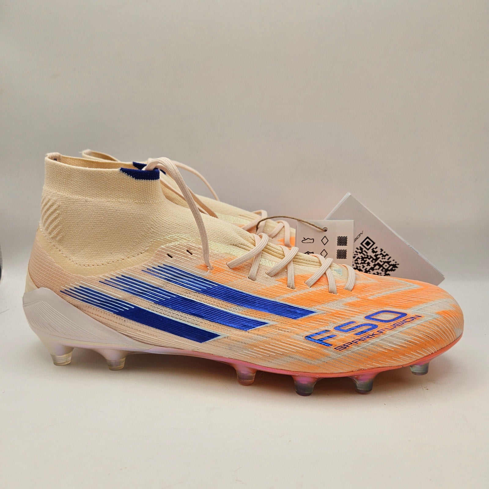 ADIDAS W8.5 F50 SPARKFUSION ELITE MID FG AG ORANGE SOCCER CLEATS JH7647 NWOB