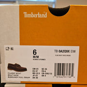 TIMBERLAND WOMEN'S 6 CLASSIC BOAT SHOE BURGUNDY FULL GRAIN TB0A2Q9XEIW NIB