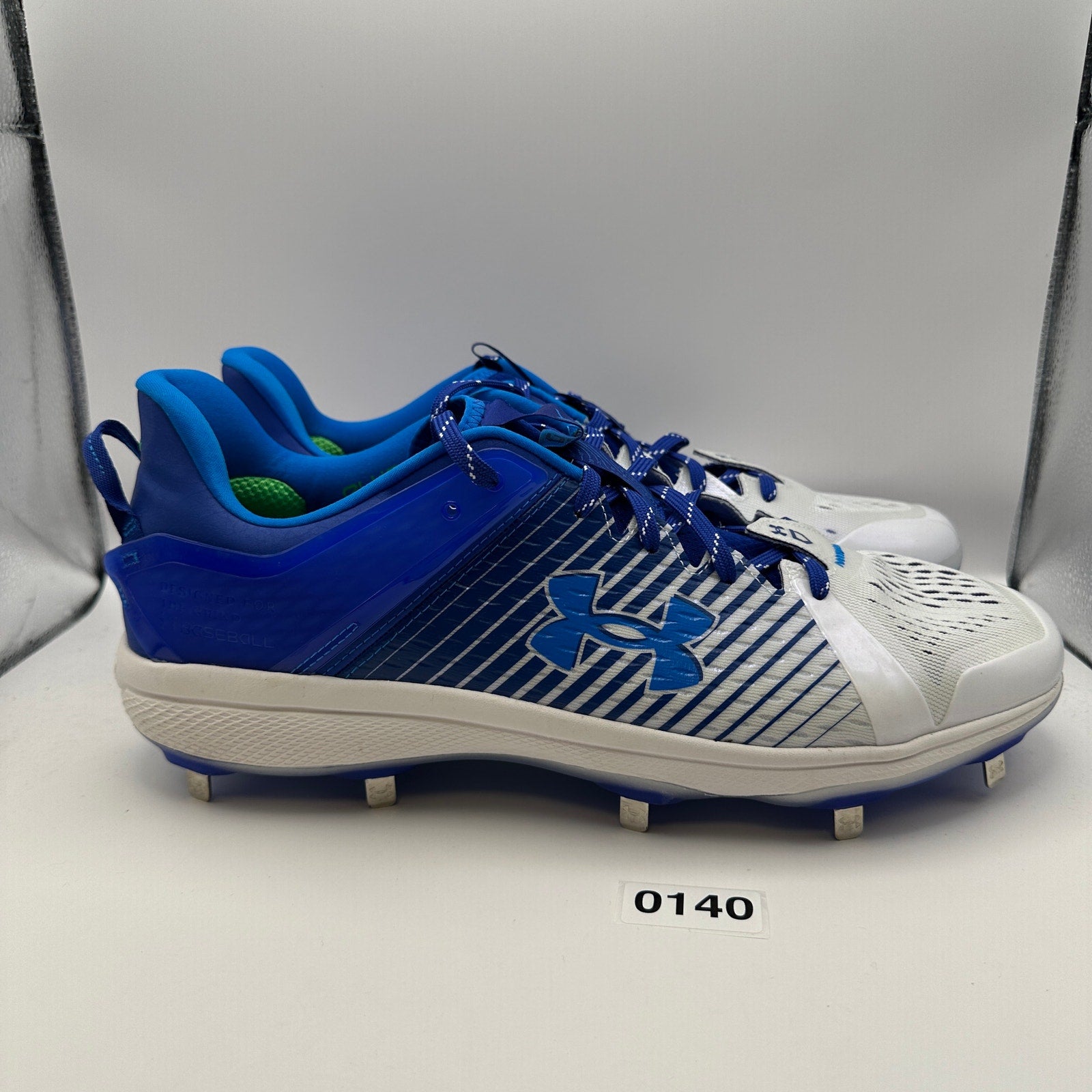 UNDER ARMOUR Men's 15 Yard Low Baseball Metal Cleats Blue White