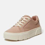 TIMBERLAND WOMEN'S 9 LAUREL COURT LOW LACE SNEAKER LIGHT BEIGE CANVAS NIB