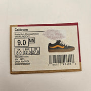 VANS MEN'S 9 CALDRONE SUEDE MESH BLACK GUM YELLOW LOW TOP SNEAKER VN0A5JM2CHY
