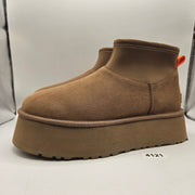 UGG WOMEN'S 11 CLASSIC MINI DIPPER PLATFORM WOLL LINED NWOB 1168170 WHEAT NWOB