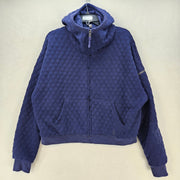 FREE PEOPLE WOMEN'S LARGE PURPLE BLUE DISTRESSED W HOLES AND CUTS
