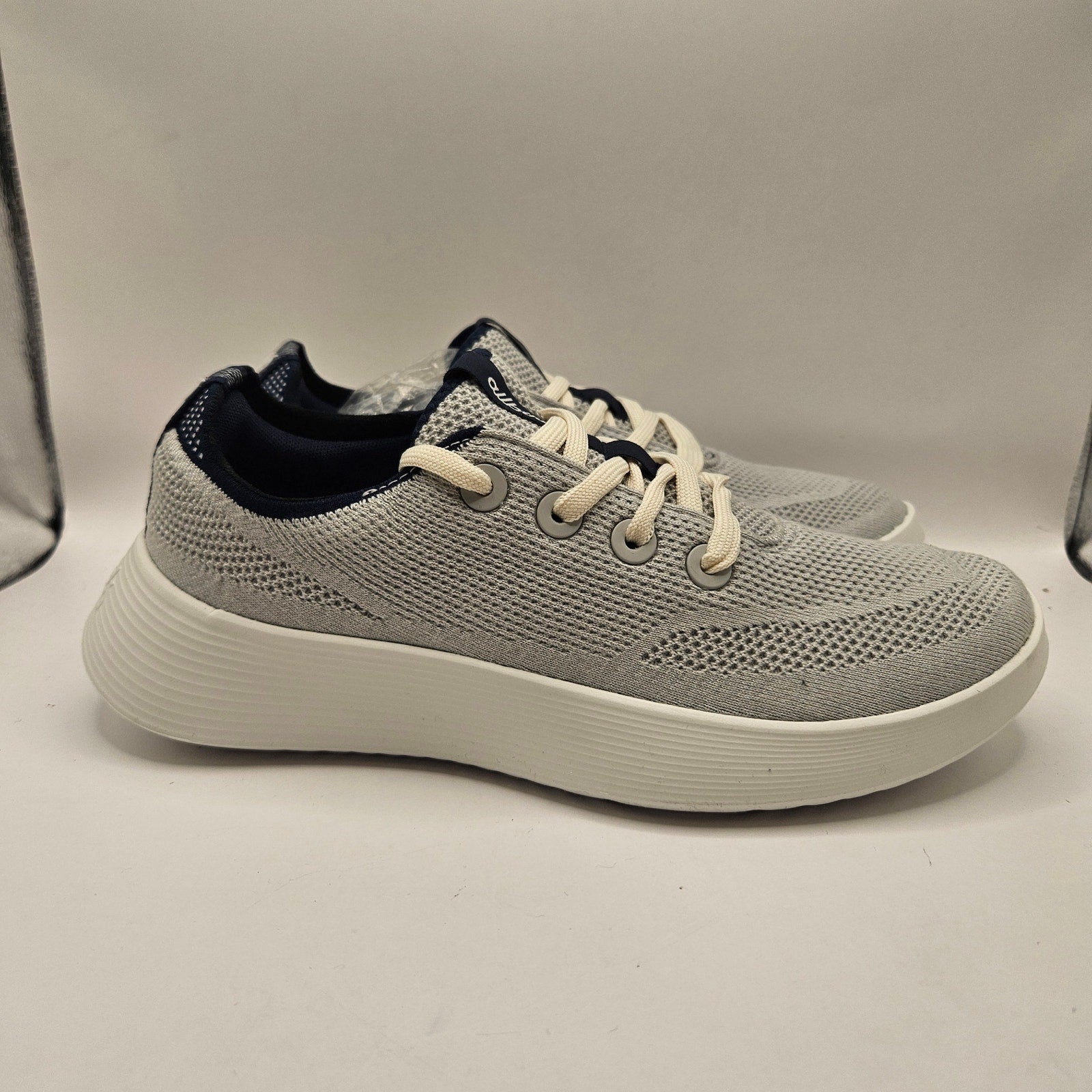ALLBIRDS MEN'S 8 OFF WHITE TREE RUNNER GO GRAY NAVY NWOB