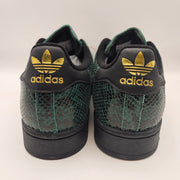 ADIDAS ORIGINALS WOMEN'S 7 SUPERSTAR BLACK GREEN SNAKESKIN SHELL TOE NWOB