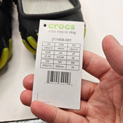 CROCS MEN'S 8 ECHO ICEY RO CLOG BLACK GREEN 211458-001 BACKSTRAP TERRAIN