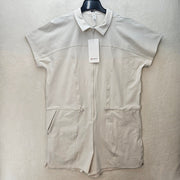 LULULEMON WOMEN'S 10 STRETCH RIB POCKETED ROMPER WHITE RARE NWT