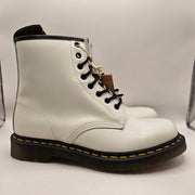 DR MARTENS MEN'S 9 1460 SMOOTH WHITE BOOTS 11822 8 EYES HIGH TOP LEATHER
