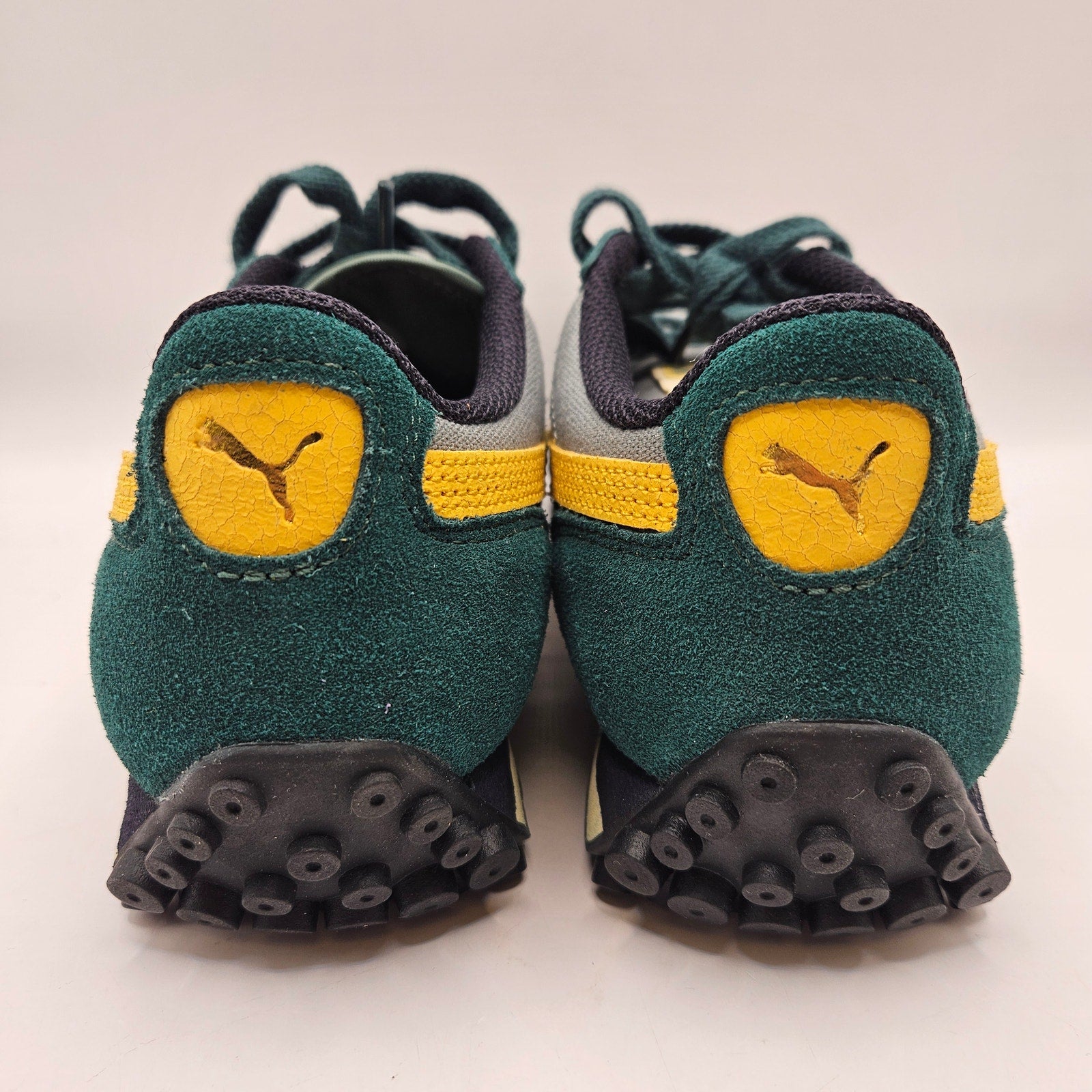 PUMA MEN'S 5 EASY RIDER GREEN MOON SUNNY YELLOW LOW TOP CANVAS SNEAKER 400397-02