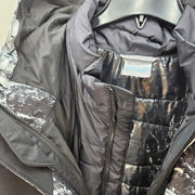 COLUMBIA MEN'S XXL 3 IN 1 INTERCHANGE NORDIC POINT SKI SNOW JACKET BLK WHT PRINT
