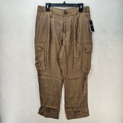 LAUREN RALPH LAUREN PETITE 10 UTILITY CARGO PANTS HONEY TAN NWT