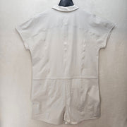 LULULEMON WOMEN'S 10 STRETCH RIB POCKETED ROMPER WHITE RARE NWT