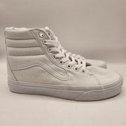VANS WOMEN'S 6.5 SK8 HI CANVAS HI TOP SKATEBOARDING SNEAKERS TRIPLE WHITE
