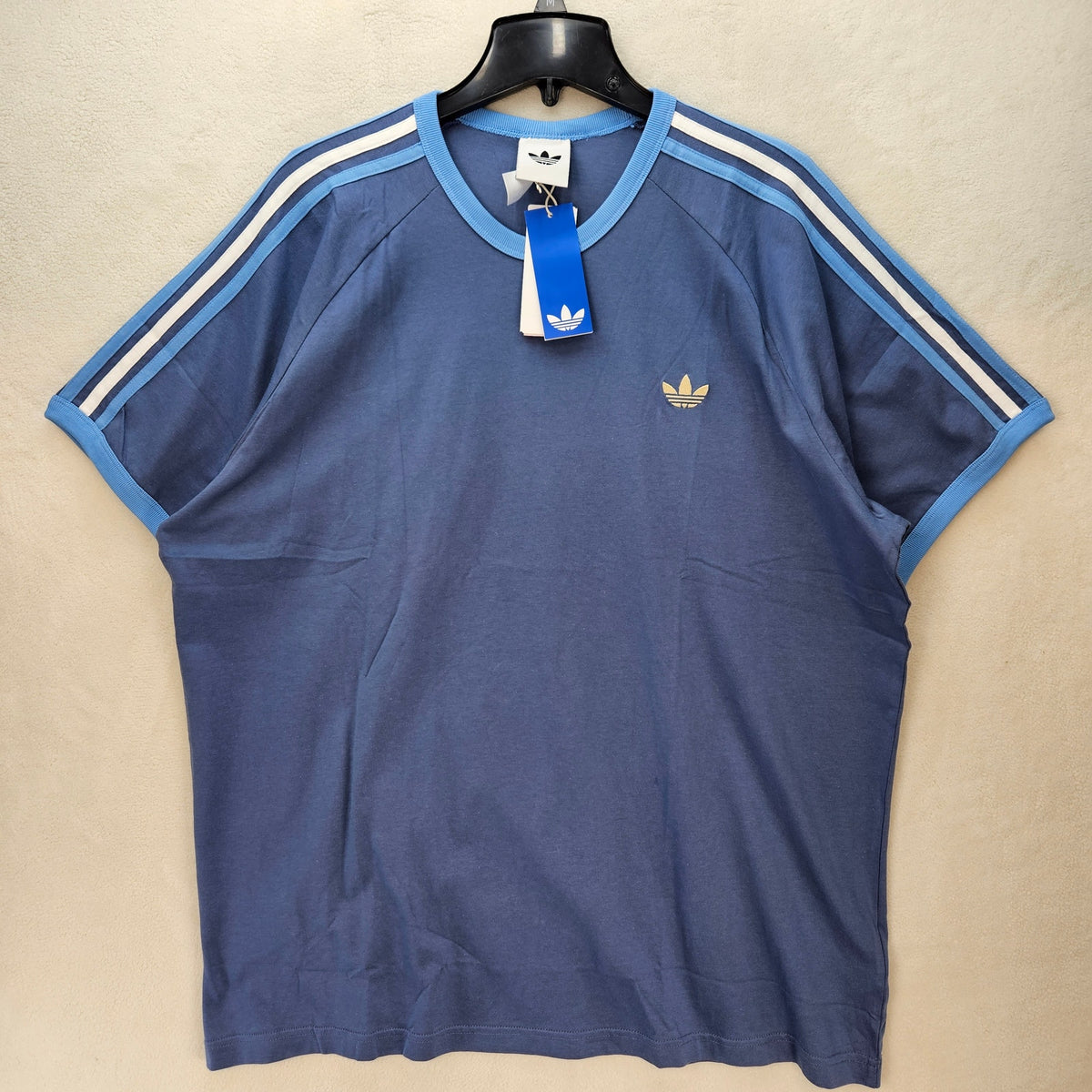 ADIDAS MEN'S 2XL ORIGINALS 3 STRIPES ARGENTINA BLUE TSHIRT TREFOIL KC8638