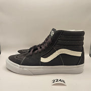 VANS MEN'S 8 GRAY TEXTURED ASPHALT SK8 HI NWOB HIGH TOP SNEAKER